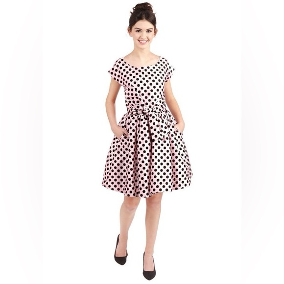 Pink Polka Dot Bow Party Dress -from ModCloth - Picture 8 of 8